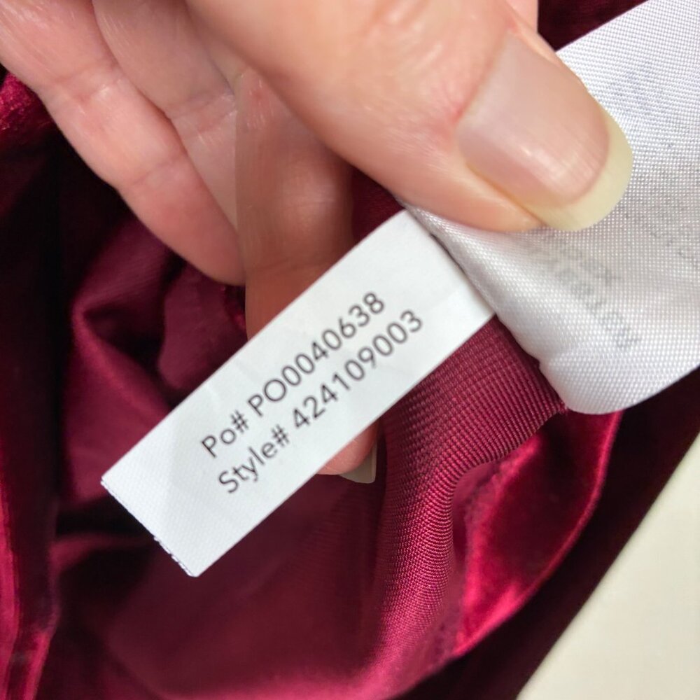 Boston Proper Chic Velour Drawstring Jacket Burgu… - image 7